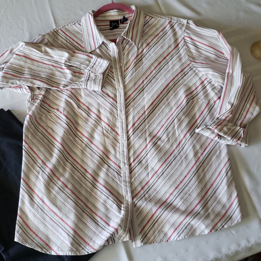 women's button down long sleeve shirt size 1X